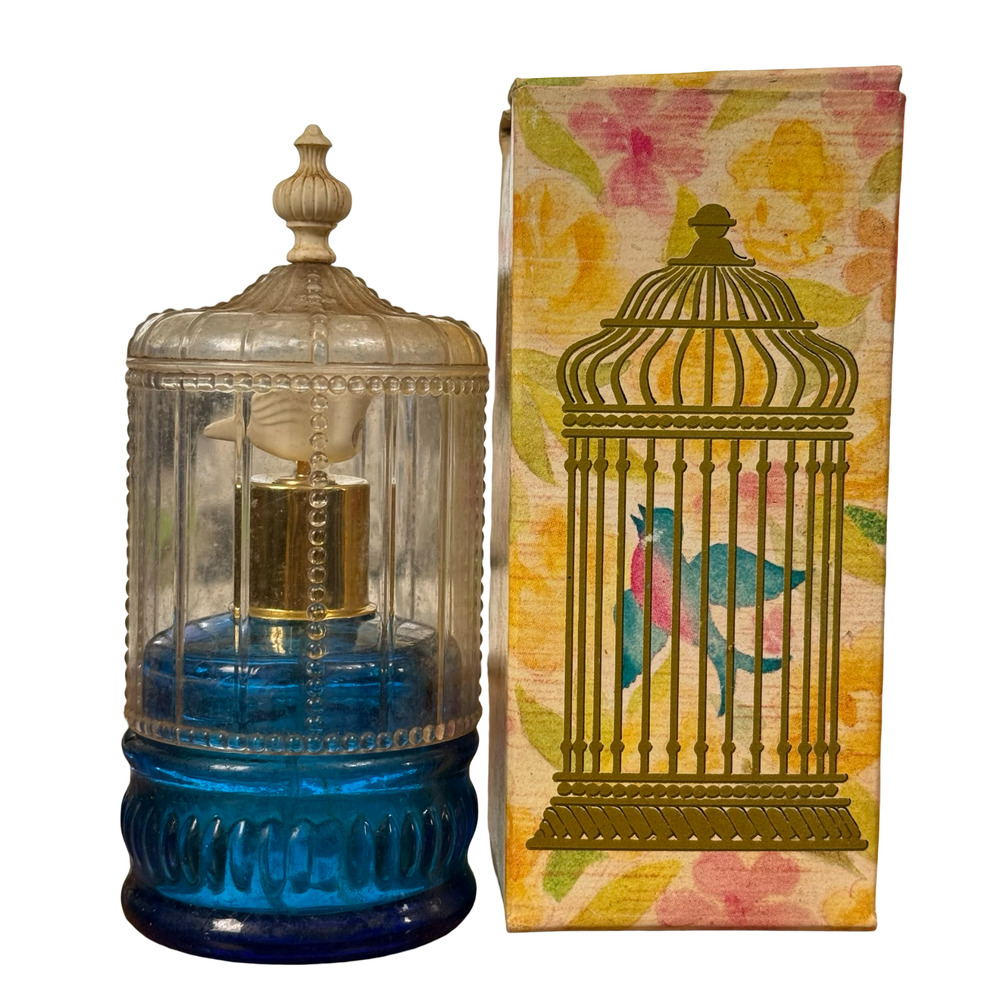 Avon Vintage Song of Love Bird Cage w/ Box Perfume Bottle Cologne Glass Empty
